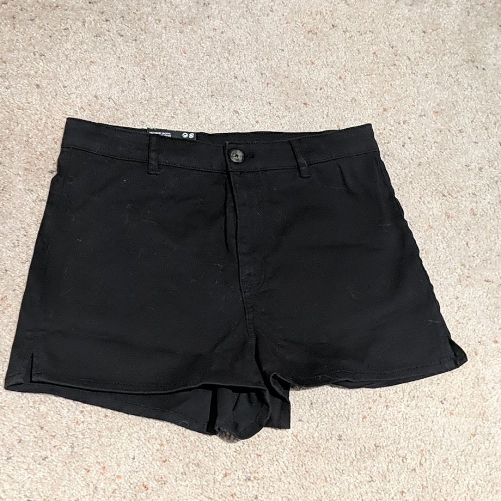 High waisted black shorts